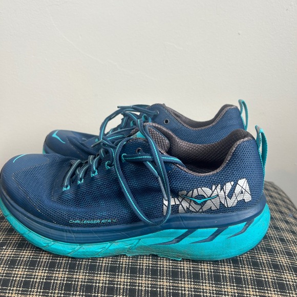 Hoka Challenger ATR 4 Women's Size 8 Navy Teal Trail Running Shoes - Picture 2 of 6